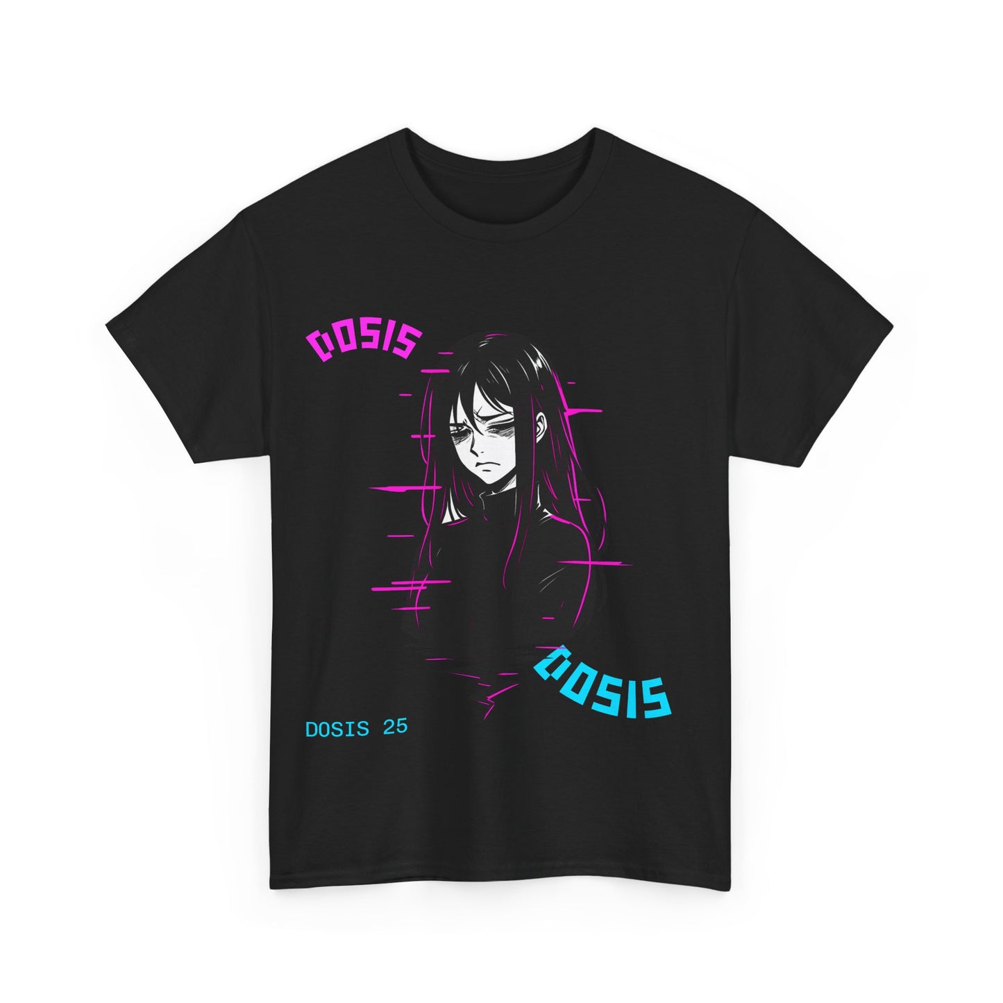 GLITCHGIRL — Camiseta unisex anime glitch | DROP_05 DØSIS | Disponible en negro y gris carbón