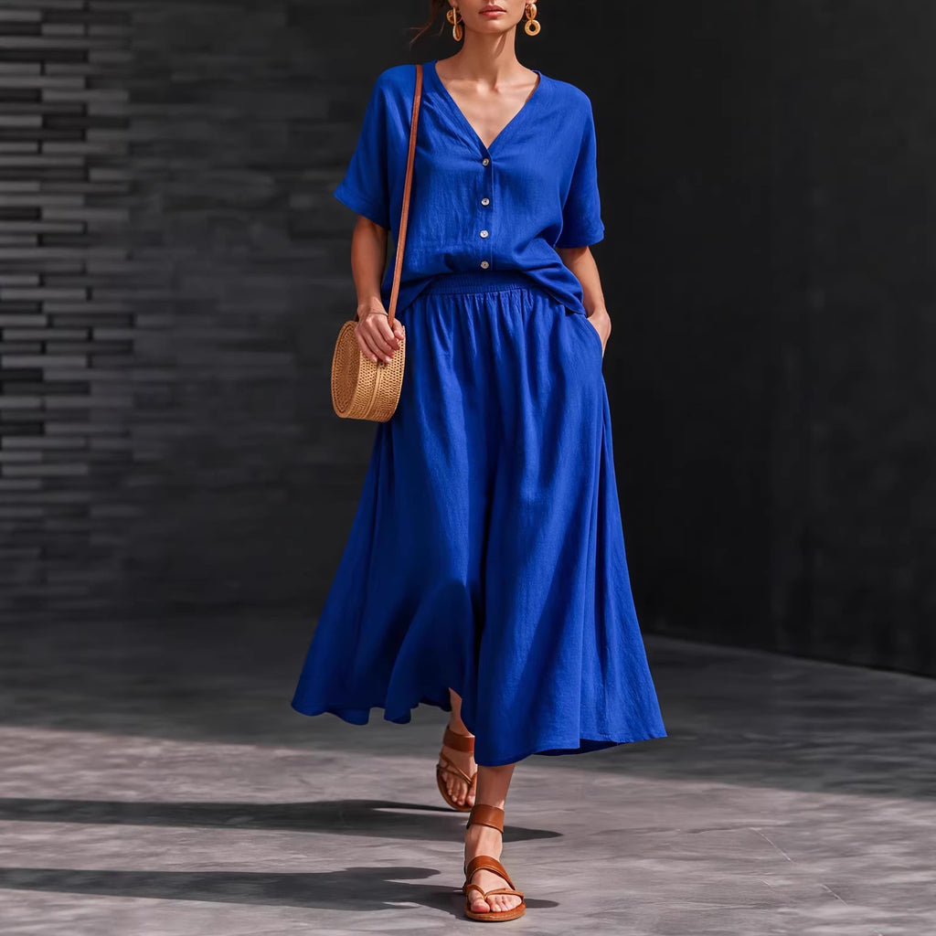 Set Co-ord Aura: Top & Maxi Falda