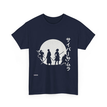 Camiseta unisex CYBER SAMURAI サイバーヤマライ | Siluetas al borde del apocalipsis| DROP_03 DØSIS  | Estilo minimalista cyber-japonés