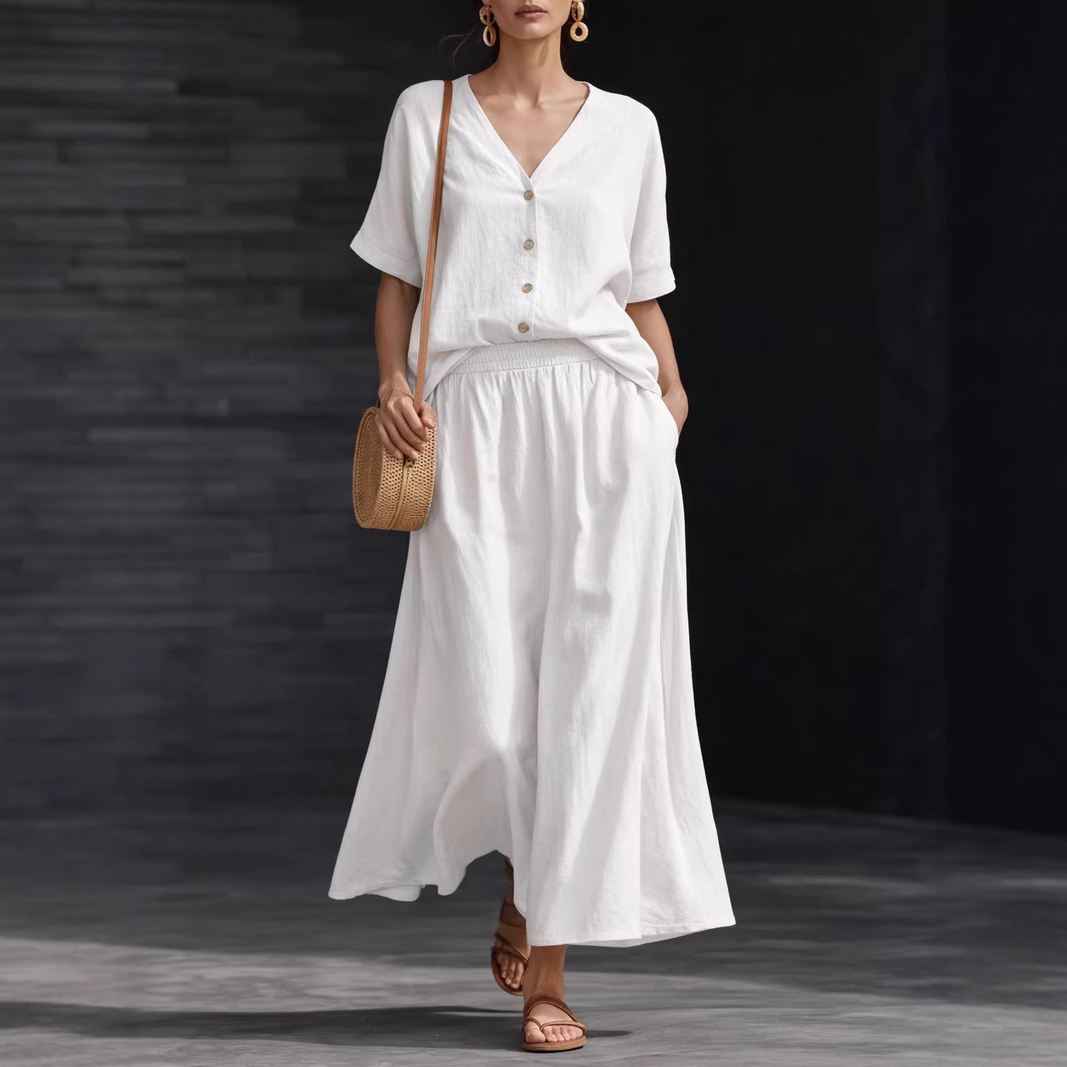 Set Co-ord Aura: Top & Maxi Falda