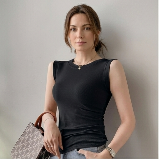 The Essential Ribbed Tank | Top de Punto Acanalado sin Mangas